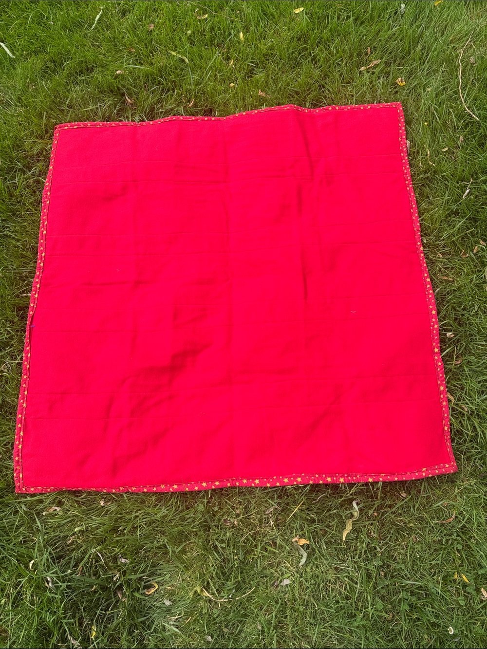 Handmade Western Patchwork Baby Quilt in Red, Blue & White - Picture 2 of 3
